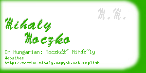 mihaly moczko business card